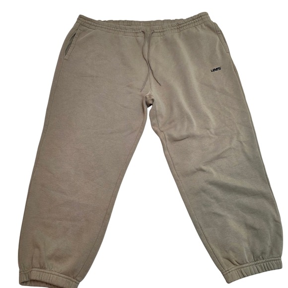 Levi's Other - Levis Mens 3XL Khaki Tan Jogger Sweatpants Fleece Elastic Waist Drawstring Pants
